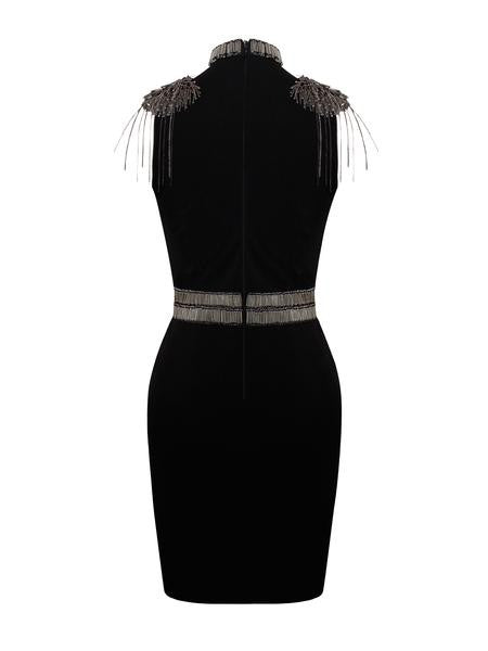 Military Choker Mini Dress