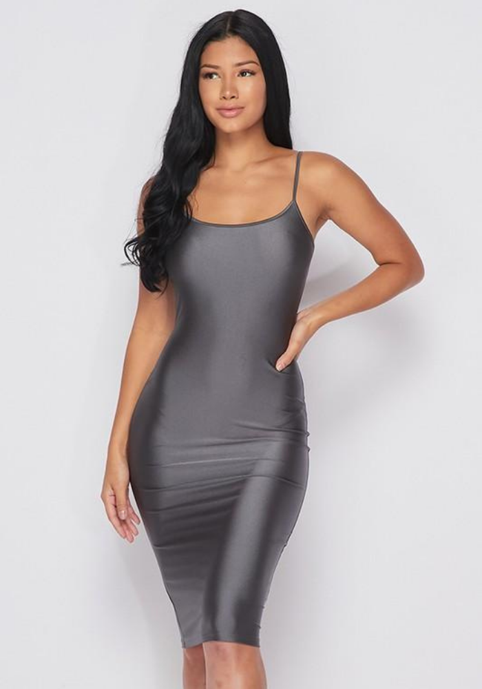 Satin Shimmer Glove Dress
