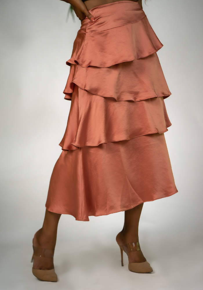 Ruffle Quad Tiered Skirt