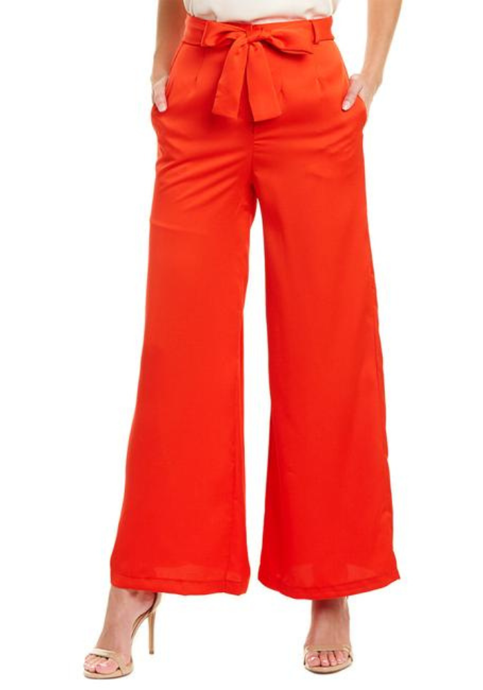 Sunburst Belted Palazzo Pants